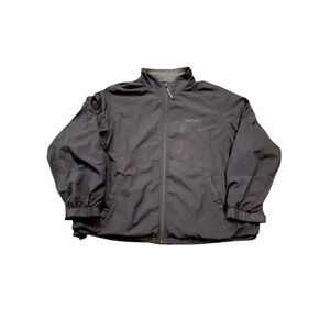 VTG Polo Sport Ralph Lauren Nylon Windbreaker Jacket Black XXL Zip Up Mesh Lined